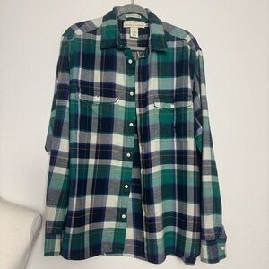 Green and Blue Plaid Cotton‎ Flannel